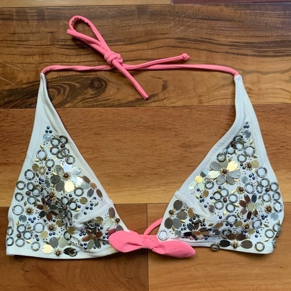 Victoria’s Secret Floral Embellished Bikini Top - Picture 1 of 4